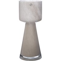 Vase / Kerzenhalter glas beige 20 cm H von ERNST