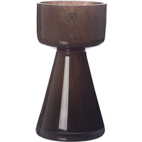 Vase / Kerzenhalter glas brown 20 cm H von ERNST