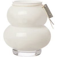 Vase Glas curved white 10 cm H von ERNST
