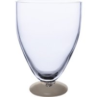 Vase Glas mit Fuß beige von ERNST