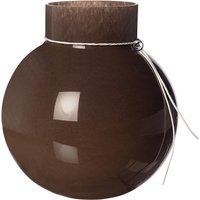 Vase Glas round brown Ø 13 cm von ERNST