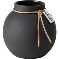 Vase Stoneware round dark grey Ø 10 cm von ERNST