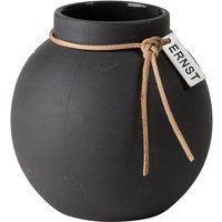 Vase Stoneware round dark grey Ø 21 cm von ERNST