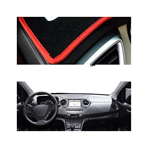 Anti Rutsch Matte Armaturenbrett Auto-Armaturenbrettabdeckung Für Hyundai I10 2. Generation 2014 2015 2016 2017 2018 IA BA-Serie LHD Dashmat Pad Armaturenbrettabdeckung Teppich TYYLDZ ( Color : 2 ) von EROFEL