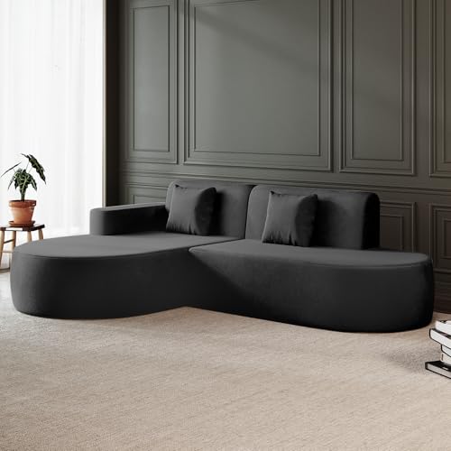 EROMMY Ecksofa, Pure Foam Installation-Free-Ecksofa, Sofa L Form Wohnzimmer, Schwarz Linke Armlehne EROMMY Ecksofa, Pure Foam Installation-Free-Ecksofa, Sofa L Form Wohnzimmer, Schwarz Linke Armlehne von EROMMY