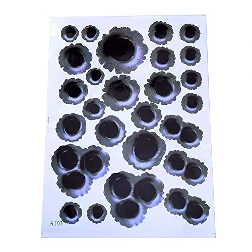 EROSPA® Aufkleber KFZ Auto Motorrad - Einschuss-Löcher Set - Car-Sticker von EROSPA