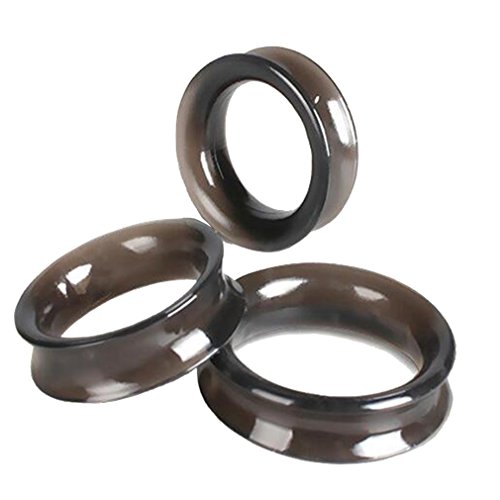 EROSPA® Penisring Cockring Eichelring 3er Set Vorhautzurückhaltering Hodenring Glansring Rauchfarben 20 bis 27 mm Innendruchmesser von EROSPA