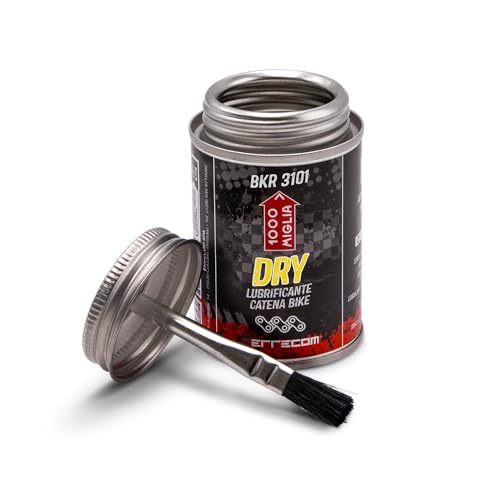 1000 Miglia BKR 3101 Fahrradkette Schmiermittel Dry - 120 ml, für Trockene und Staubige Bedingungen, Trockenes Klima, All-In-One mit Pinsel enthalten. von ERRECOM