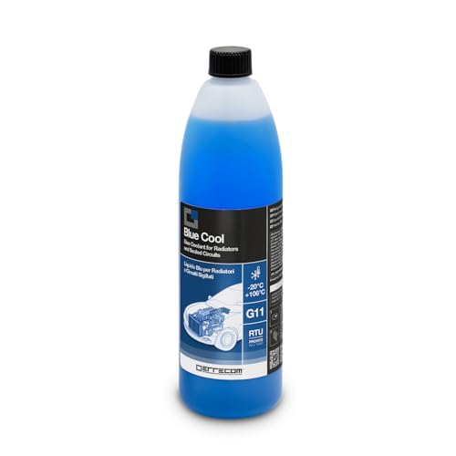 ERRECOM Blue Cool, Blaue Kühlerflüssigkeit -20°C/+106°C, Frostschutzmittel G11 mit NAP Free-Inhibitorpaket, gebrauchsfertig, 1 Liter von ERRECOM