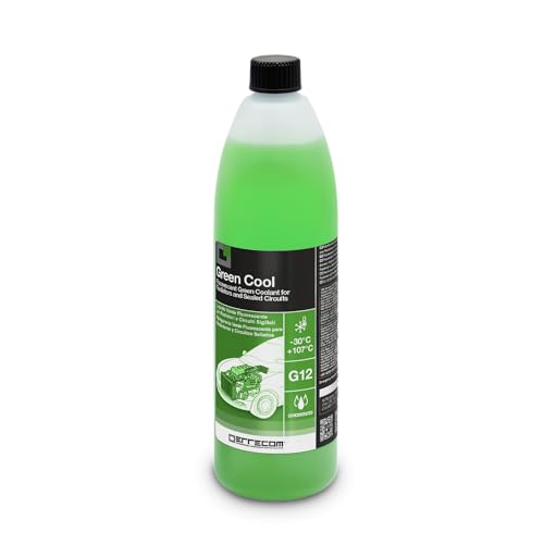 ERRECOM Green Cool, Konzentrierte grüne Kühlerflüssigkeit, G12-Frostschutzmittel mit Oat-Inhibitorpaket auf organischer Basis, 1 Liter von ERRECOM