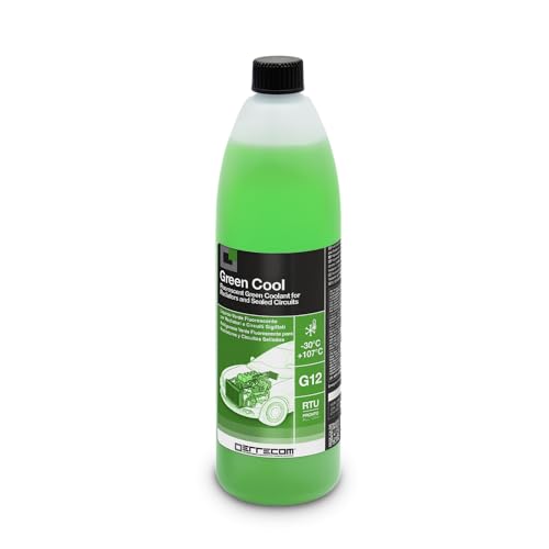 ERRECOM Green Cool, Grüne Kühlerflüssigkeit -30°C, G12-Frostschutzmittel mit Oat-Inhibitorpaket auf organischer Basis, gebrauchsfertig, 1 Liter von ERRECOM