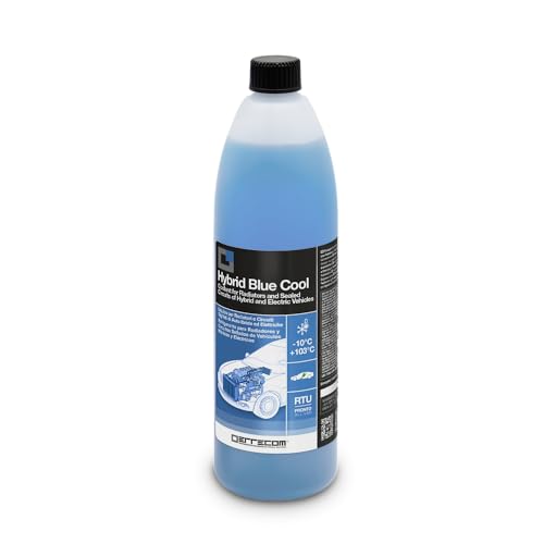 ERRECOM Hybrid Blue Cool, Kühlerflüssigkeit für Hybrid- und Elektrofahrzeuge -10°C/+103°C, Frostschutzmittel mit Oat-Inhibitor-Paket mit Phosphaten, gebrauchsfertig, 1 Liter von ERRECOM