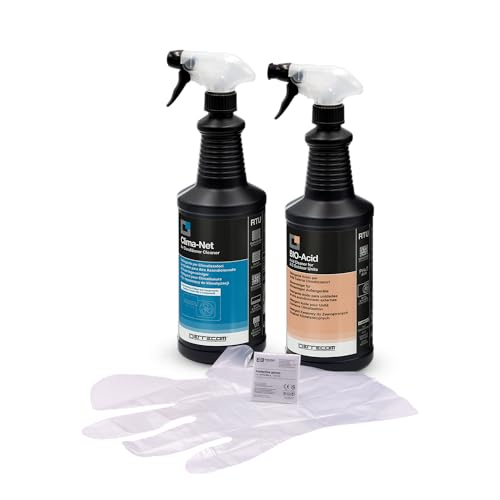ERRECOM Kit für die Reinigung der Klimaanlagen, enthält 1L Clima-Net für Innengerät und Filter, 1L Bio-Acid Säurereiniger mit biologisch abbaubaren Tensiden für Außengerät, Handschuhe ERRECOM Kit für die Reinigung der Klimaanlagen, enthält 1L Clima-Net für Innengerät und Filter, 1L Bio-Acid Säurereiniger mit biologisch abbaubaren Tensiden für Außengerät, Handschuhe von ERRECOM
