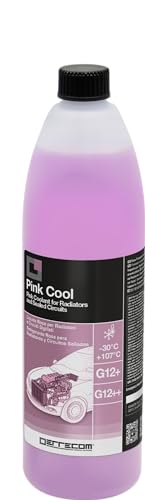 ERRECOM Pink Cool, Konzentrierte Rosa Kühlerflüssigkeit, G12+ G12++ Frostschutzmittel, mit SI-Oat Inhibitorpaket 100% silylalysiert, Gebrauchsfertig, 1 Liter von ERRECOM