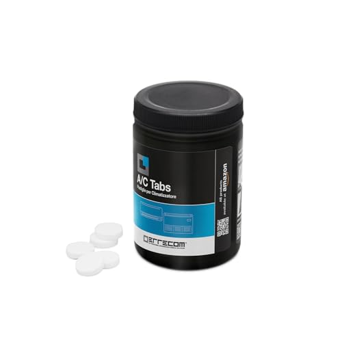 ERRECOM - A/C Tabs, Tabletten für Klimaanlage, verhindern die Bildung von Algen, Schleim, Schlamm und Gerüche in Klimaanlage und Kondensatablauf, langanhaltende Wirkung, 40 Tabletten à 8g von ERRECOM