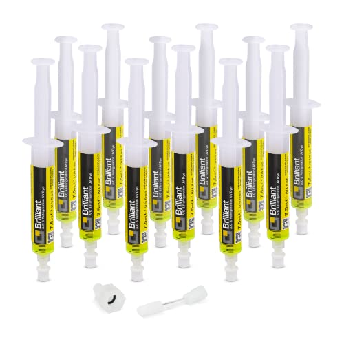 Errecom Brilliant - 12 x 7,5 ml, UV-Fluoreszenz-Tracer zum Aufspüren Kältemittellecks von Klimaanlagen und Kühlsystemen, inklusive 1/4 SAE-Adapter von ERRECOM