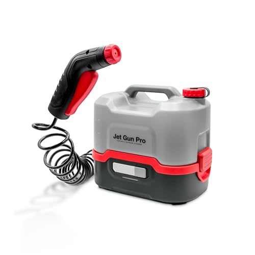 Errecom JET GUN PRO, Tragbarer Akku-Hochdruckreiniger, 8-L-Wasserbehälter, 3-m-Spiralschlauch, Gewicht 2,1 Kg von ERRECOM