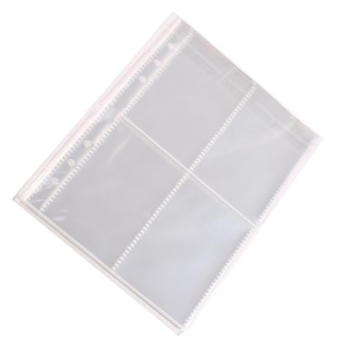 6 Ringe Fotokarten-Ordner, Plüsch-Fotoalbum-Cover, Fotokarten-Binderhülle, 6 Löcher, vorgestanzte Album-Nachfüllseiten von ERRORY