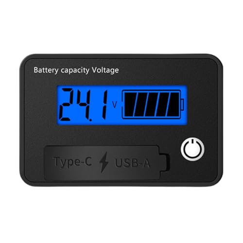Autobatterie Ladestandsanzeigen 12V 24V Kapazitätsprüfer LED Display Voltmeter Stromzähler Autobatterie Ladestandsanzeigen 12V 24V Kapazitätsprüfer LED Display Voltmeter Stromzähler von ERRORY