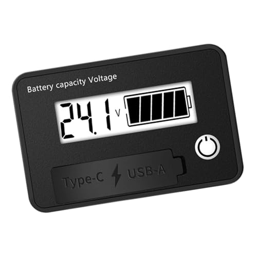 Autobatterie Ladestandsanzeigen 12V 24V Kapazitätsprüfer LED Display Voltmeter Stromzähler von ERRORY
