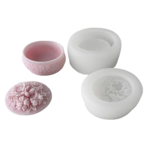 Blumen-Aufbewahrungsbox-Form mit Deckel, Schmuckbehälter, Silikon-Epoxid-Form für Stifthalter und Tassen, Bastelprojekt-Zubehör von ERRORY