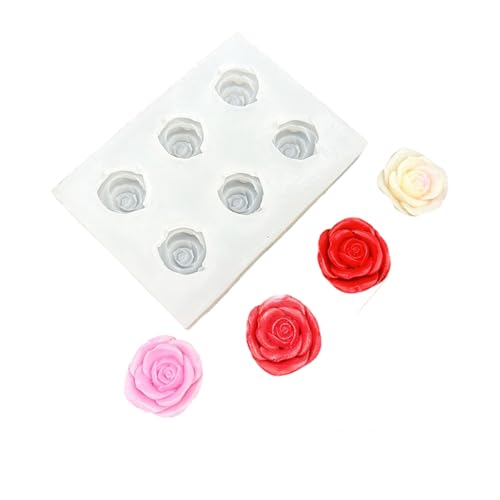 Detaillierte Rosenblüten-Silikonform für handgefertigten Schmuck, Accessoires, Schokolade, Seife, Bastelprojekte, Küchen-Backen, leicht zu reinigen, Silikon-Rosen-Backwerkzeug von ERRORY