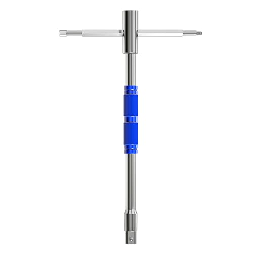 ERRORY Praktische T Rod Ratschen Schraubenschlüssel 3 in 1 Schwenkkopf Schiebehebel Mechanismus Geeignet für alle Antriebsbuchsen Professionelle Wirbel T Ratschen von ERRORY