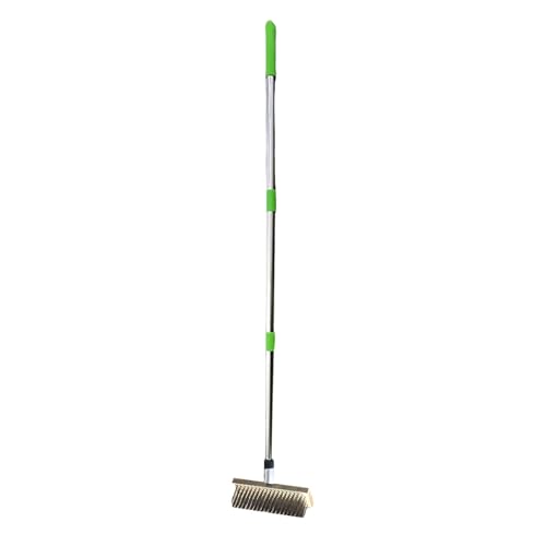Edelstahl-Drahtboden-Bürstenkopf Mehrzweck-Metalldraht-Deckbürste für Außendeck, Garage, Pool, Fugenmörtel, Edelstahl und Holzbesen von ERRORY