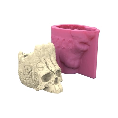 Einzigartige Totenkopf-Silikon-Pflanzgefäßform für Bastelharz und einzigartige Heimdekoration, ideal für Stifthalter oder Blumentöpfe, Bastelform von ERRORY