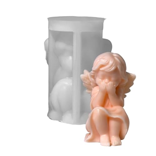 Engel-Silikonform für Handarbeit, Geschenke, Schreibtisch-Dekoration für Bastler, Schmuckwerkzeug, Miniatur-Engel-Gips-Formen von ERRORY