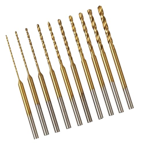 Kleine Spiralbohrer, 10 Stück, verschiedene Größen, Präzision, kleines Bohrer-Set für aufwendiges Bohren in Holz und Gravur-Bits von ERRORY