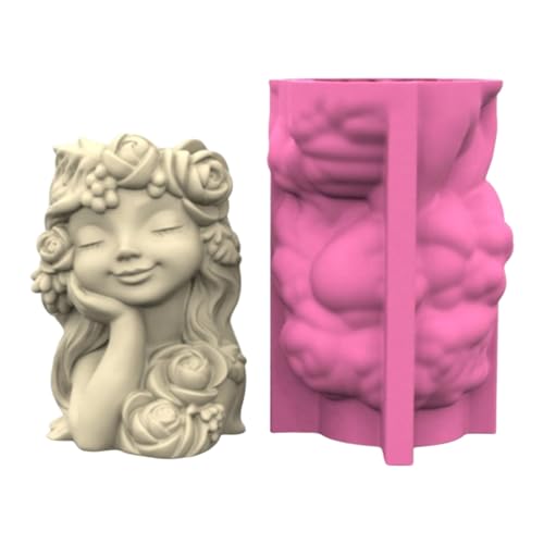 Künstlerische Blumentopf-Silikonform, lebensmittelechte Materialien, geeignet für handgefertigtes Harz, Zement, Gips, dekorativer Übertopf, lebensmittelechtes Silikon von ERRORY