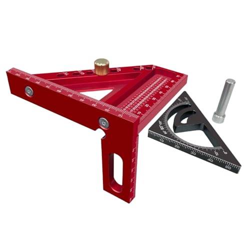 Multifunktionales quadratisches Lineal aus Aluminiumlegierung, verbessertes Design mit rutschfesten Oberflächen für präzise Markierungsaufgaben, eloxiertes Aluminium von ERRORY