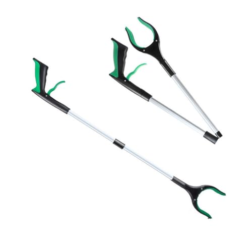 Platzsparende, ausziehbare Müllzange, rutschfeste Textur, verstärkter Aluminiumrahmen, ideal für Haushalt, Hof, Arbeit, Müll Platzsparende, ausziehbare Müllzange, rutschfeste Textur, verstärkter Aluminiumrahmen, ideal für Haushalt, Hof, Arbeit, Müll von ERRORY