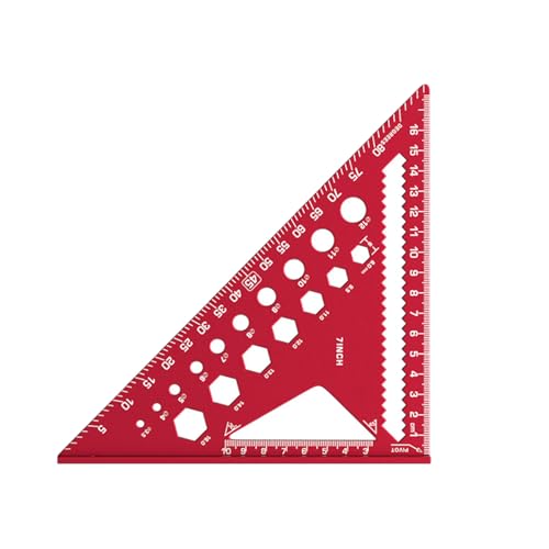 Professionelles rotes Aluminium-Lineal mit klarer Skala für genaue Holzbearbeitungs-Layouts und Ingenieurprojekte, professionelle Schreinerei-Layout-Messgeräte von ERRORY