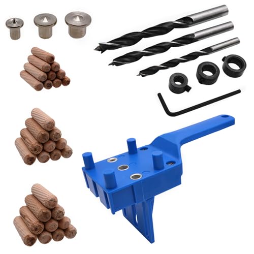 Quick Wood Doweling Jig Handheld Pocket Hole Jig Systems 6/8/10mm Drill Bit Hole Puncher for Carpentry Doweling for Woodworking Quick Wood Doweling Jig Handheld Pocket Hole Jig Systems 6/8/10mm Drill Bit Hole Puncher for Carpentry Doweling for Woodworking von ERRORY