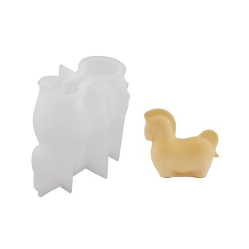 Silikonform für Zement, Gips, Bastelarbeiten, kleine Pferde, wiederverwendbar, handgefertigt, Silikon-Texturformen von ERRORY