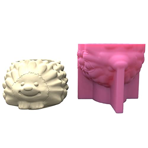 Silikonform mit niedlichem Igel-Motiv, für Blumentopf, Stifthalter, Kunstharz, Tier-Pflanzgefäß, Kunst, Silikongussform von ERRORY