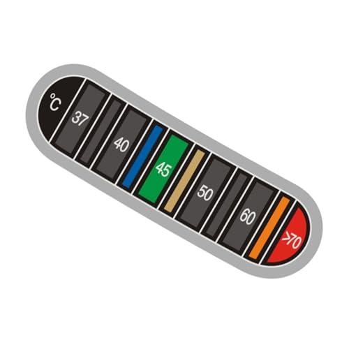 Temperaturanzeige, Aufkleber, Thermometer, Aufkleber, selbstklebende Flaschenthermometer, Streifen, zeigt Temperatur in Grad Verfärbungen an von ERRORY