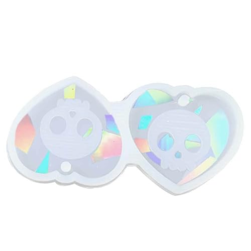 Totenkopf-Form, Herz, Silikonform, Licht und Schatten, Harz, Ohrringe, Totenkopf, Harz Totenkopf-Form, Herz, Silikonform, Licht und Schatten, Harz, Ohrringe, Totenkopf, Harz von ERRORY