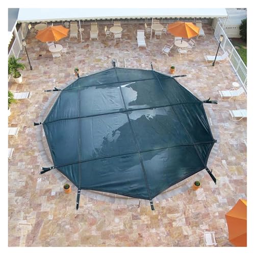 ERRULAN Poolabdeckung Runde Poolabdeckung für den Einbaupool, strapazierfähig, kältebeständig, Sicherheitsabdeckungen für Schwimmbäder, große Wintersicherheitsabdeckung(Dia 27.5ft/8.4m) von ERRULAN
