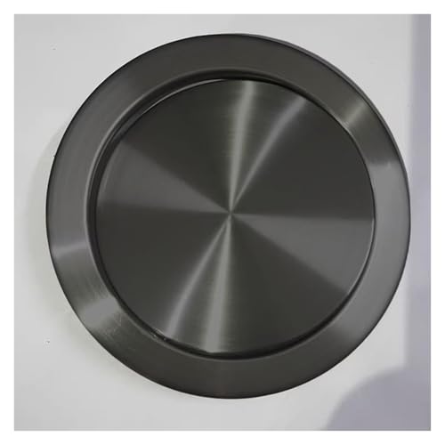 edelstahl mülleimer abdeckung Eingebauter Abfallschacht für Mülleimerabdeckungen auf der Arbeitsplatte, runde Schrankdeckel aus Edelstahl 304, Mülleimerabdeckungen(Black,22-26cm/8.7-10.2in Opening) von ERRULAN