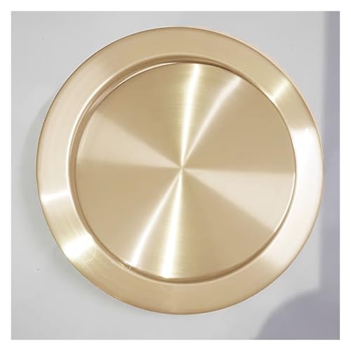 edelstahl mülleimer abdeckung Eingebauter Abfallschacht für Mülleimerabdeckungen auf der Arbeitsplatte, runde Schrankdeckel aus Edelstahl 304, Mülleimerabdeckungen(Gold,22-26cm/8.7-10.2in Opening) von ERRULAN