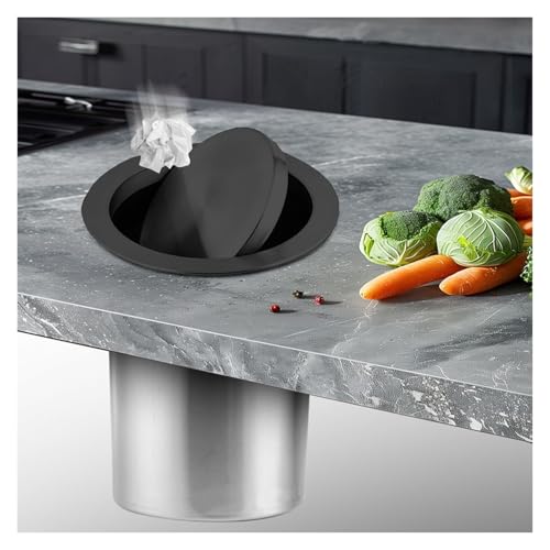 edelstahl mülleimer abdeckung Runder Abfalleimer mit Klappdeckel und Ausgleichsklappe, integrierter Abfalldeckel auf der Arbeitsplatte, Küchenmülleimer-Tüllenabdeckungen(Black,18-20cm/7-7.9in Opening) edelstahl mülleimer abdeckung Runder Abfalleimer mit Klappdeckel und Ausgleichsklappe, integrierter Abfalldeckel auf der Arbeitsplatte, Küchenmülleimer-Tüllenabdeckungen(Black,18-20cm/7-7.9in Opening) von ERRULAN