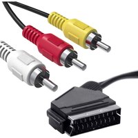 Ersandy - 1,5 m SCART-auf-3RCA-Stecker-Kabel, SCART-Stecker auf RCA-Stecker, umschaltbares Audio-Video-AV-Audio-Video-Konverter-Adapterkabel für tv, von ERSANDY