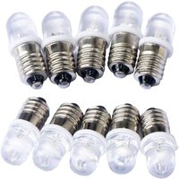 Ersandy 10 Stück E10 12 V Spot-LED-Leuchtmittel, warmweiß von ERSANDY