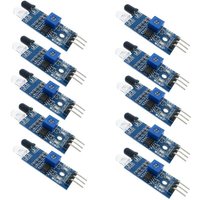 10 Stück Infrarot-Infrarot-Hindernisvermeidungssensormodul für Arduino Smart Car Robot 3-Draht-reflektierendes fotoelektrisches Modul für Arduino von ERSANDY