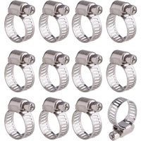 12 Stück verstellbare Schlauchschelle Edelstahl Schlauchschellen Clips Befestigung (9-16 mm) von ERSANDY