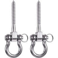 Ersandy - 2 Stück 304 Edelstahl Deckenhaken, Suspension Trainer Suspension Kit für Hängesessel, Hängelampe, Hängematte, Boxsack, Sling Trainer Ersandy - 2 Stück 304 Edelstahl Deckenhaken, Suspension Trainer Suspension Kit für Hängesessel, Hängelampe, Hängematte, Boxsack, Sling Trainer von ERSANDY