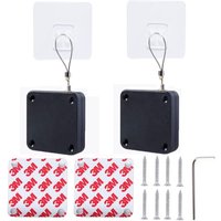 2 Stück Der stanzfreie Türschließer, stanzfreier automatischer Türschließer, automatischer Sensor-Türschließer, für die meisten Türen, Holz- und 2 Stück Der stanzfreie Türschließer, stanzfreier automatischer Türschließer, automatischer Sensor-Türschließer, für die meisten Türen, Holz- und von ERSANDY